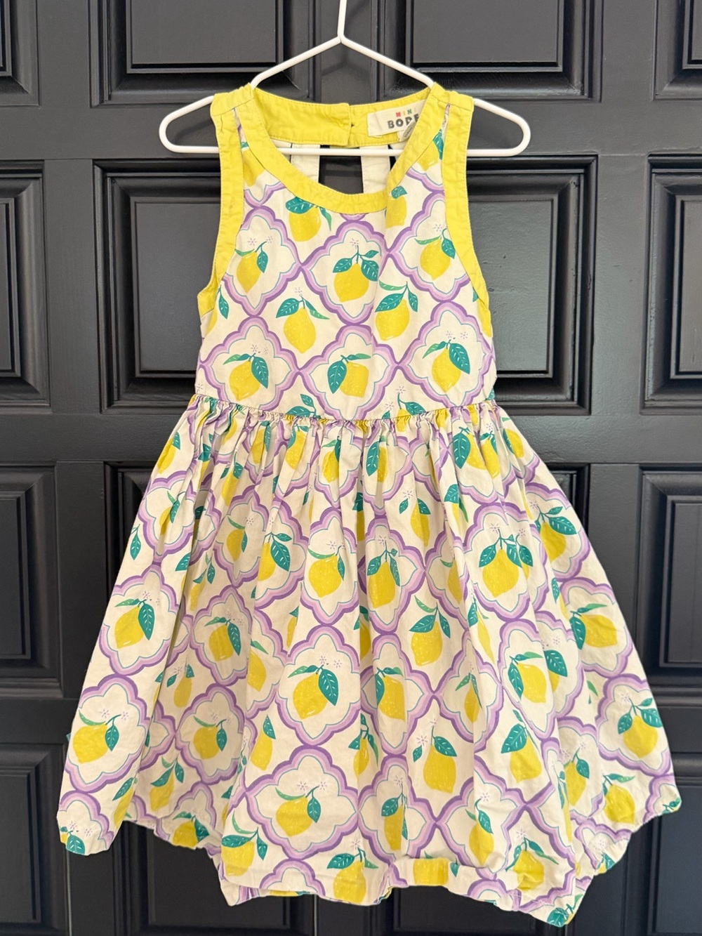 Kid 3-4T Mini Boden lemon print dress